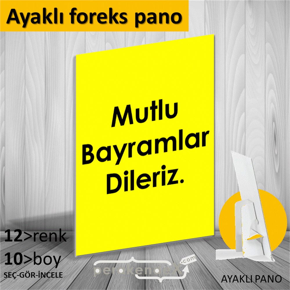 mutlu bayramlar dileriz KARTON AYAKLI POSTER,  PANO -dikdörtgen,tek yön baskı