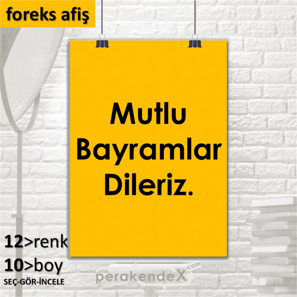 mutlu bayramlar dileriz SERT PLASTİK POSTER,  AFİŞ -dikdörtgen,tek yön baskı