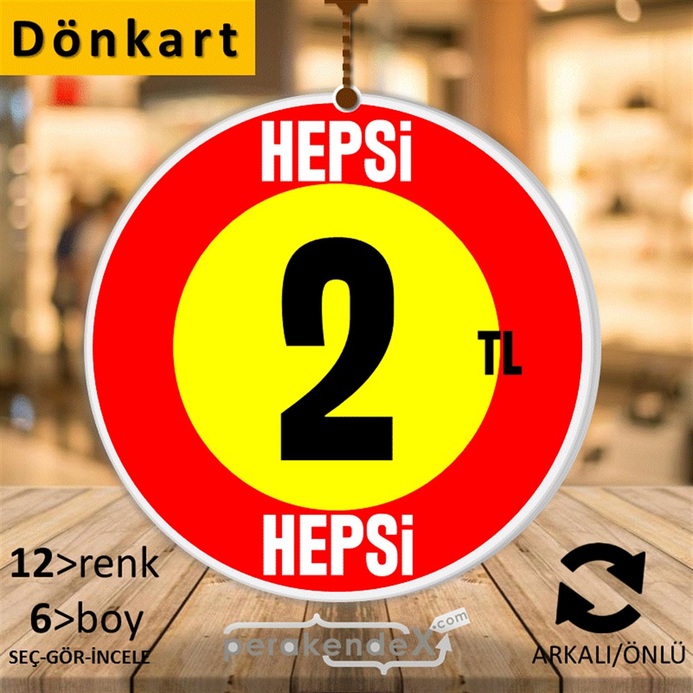 Ne Alırsan Hepsi 2 Tl DÖNKART -oval,çift yön baskı