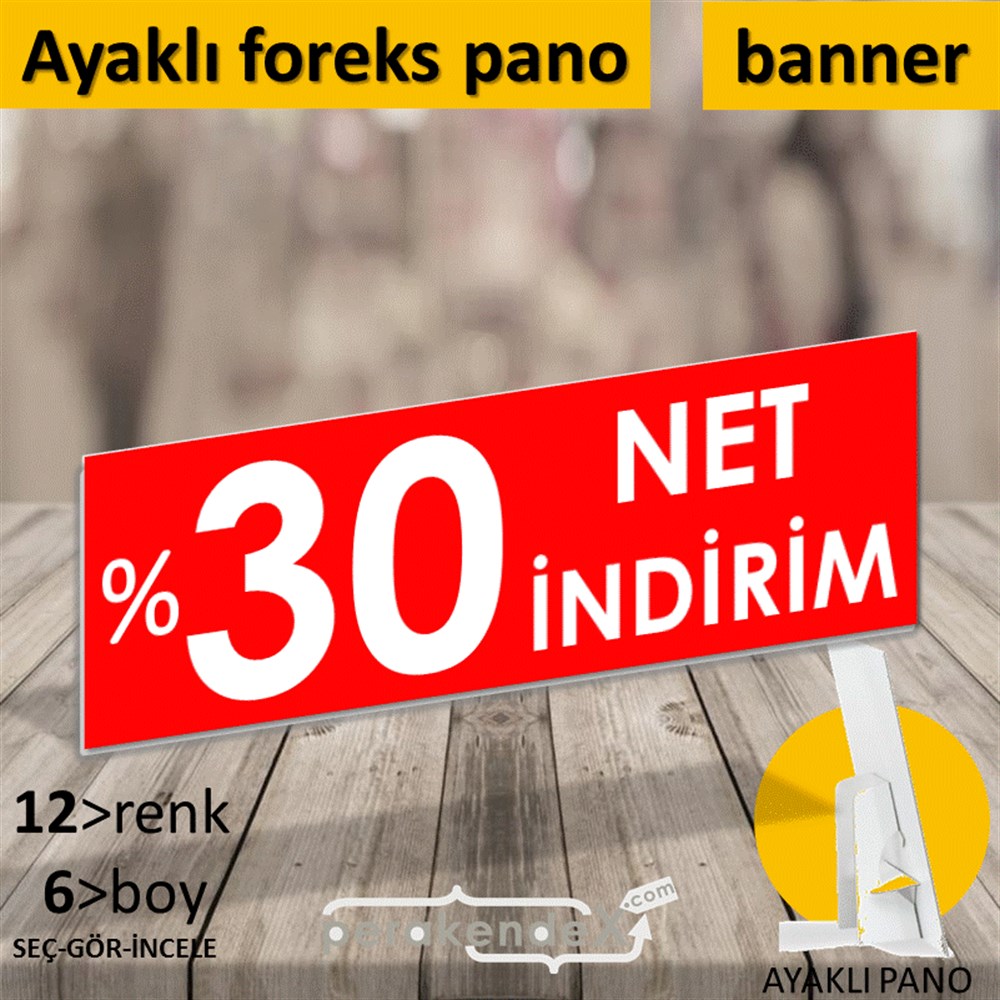 Net İndirim %30 KARTON AYAKLI POSTER,  PANO (BANNER) -dikdörtgen,tek yön baskı