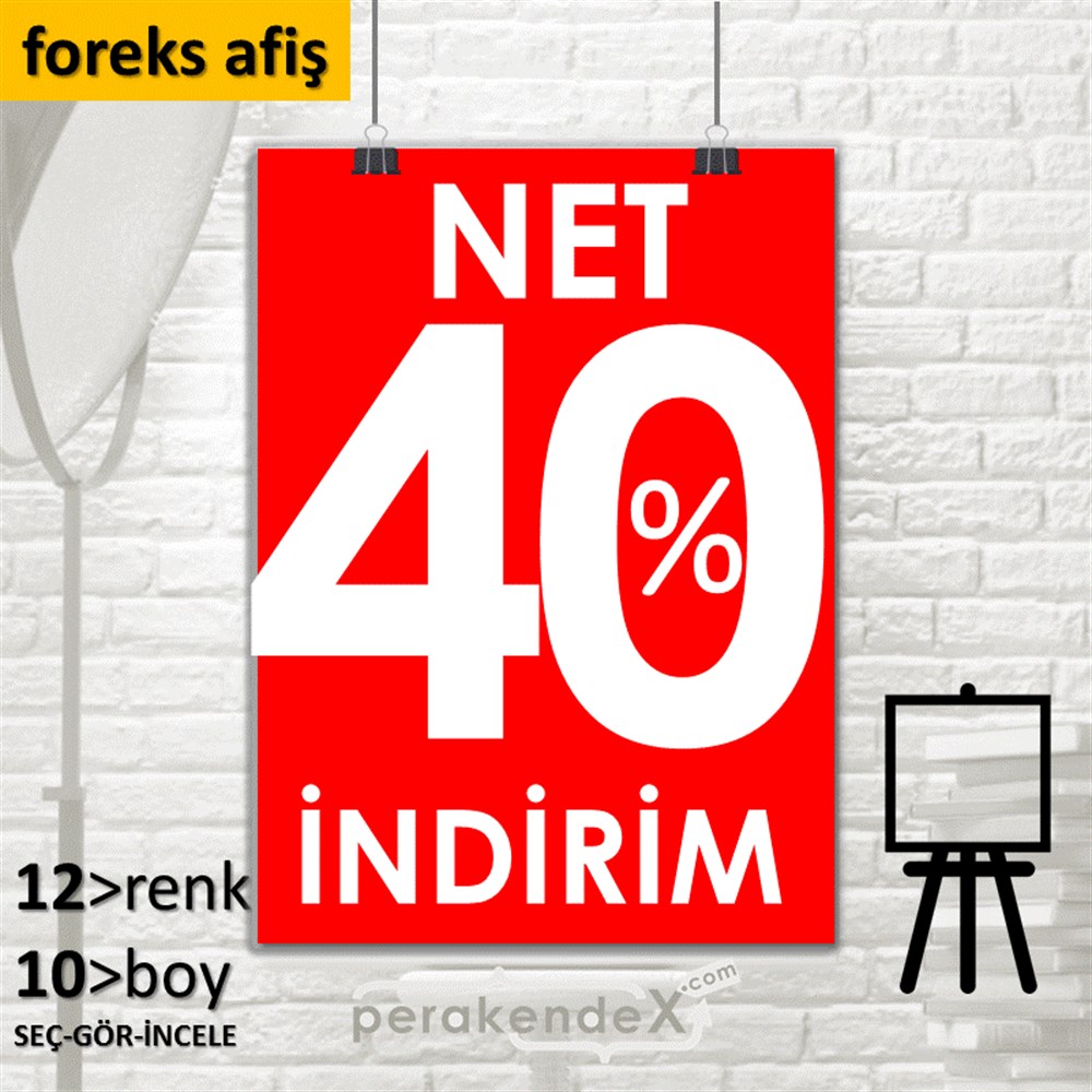 Net İndirim %40 SERT PLASTİK POSTER,  AFİŞ -dikdörtgen,tek yön baskı