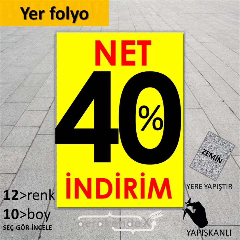 Net İndirim %40 YER - ZEMİN FOLYO,  VİNİL -dikdörtgen,tek yön baskı