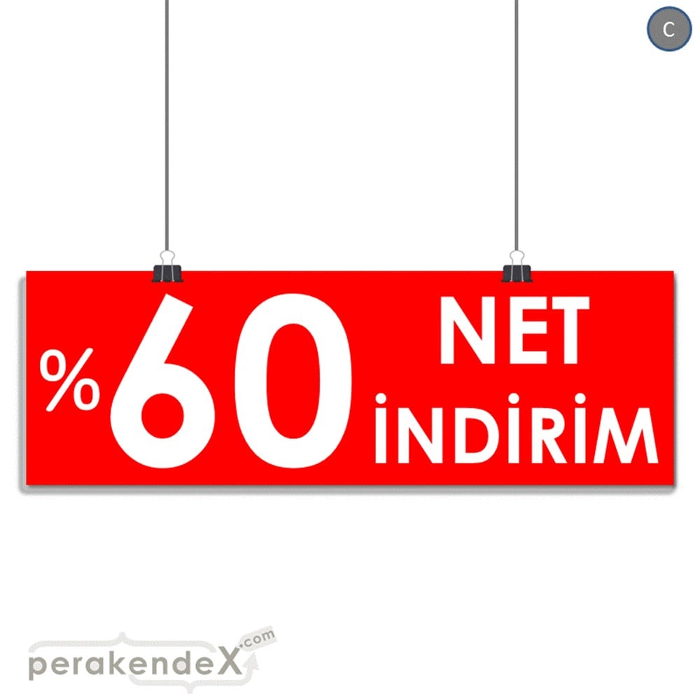 Net İndirim %60 SERT PLASTİK POSTER,  AFİŞ (BANNER) -dikdörtgen,tek yön baskı