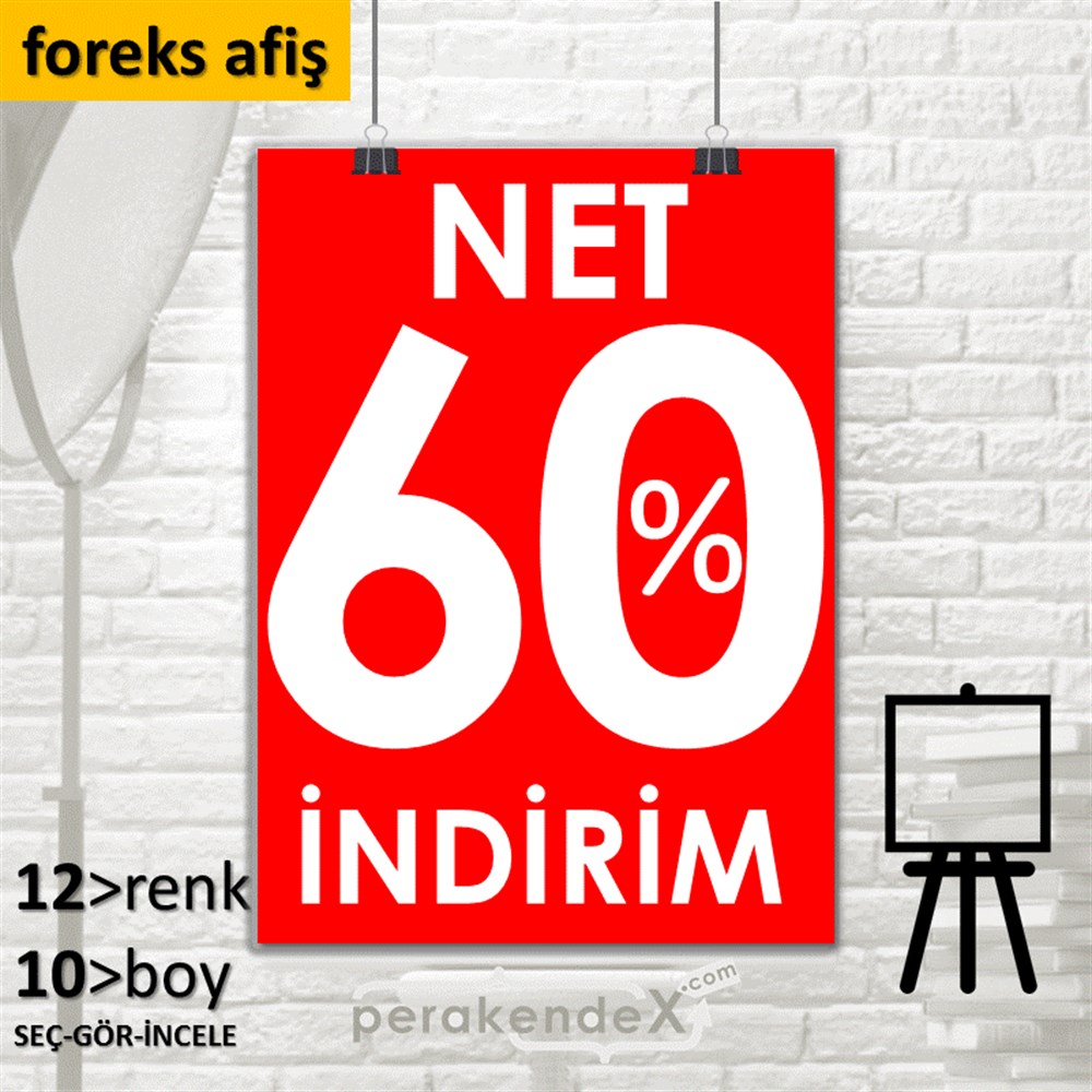Net İndirim %60 SERT PLASTİK POSTER,  AFİŞ -dikdörtgen,tek yön baskı