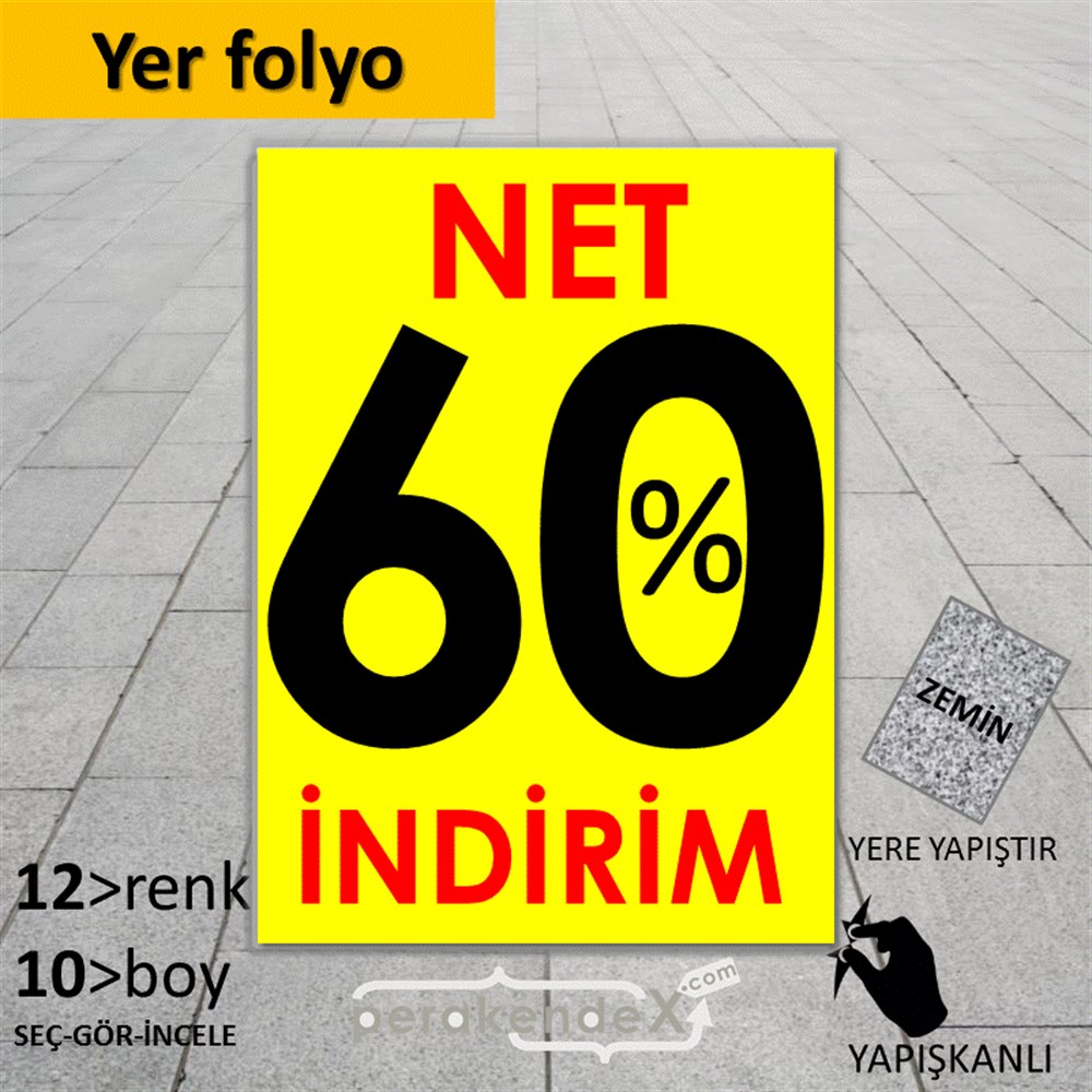 Net İndirim %60 YER - ZEMİN FOLYO,  VİNİL -dikdörtgen,tek yön baskı