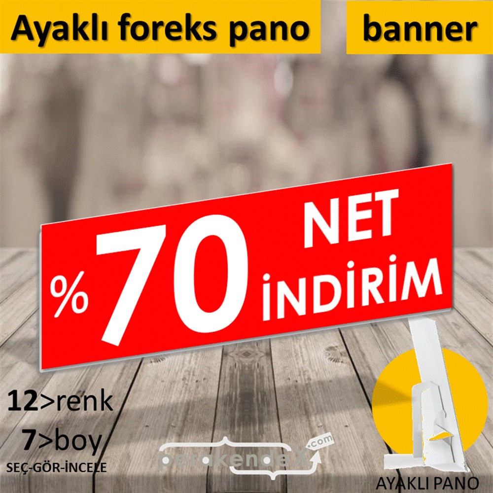 Net İndirim %70 KARTON AYAKLI POSTER,  PANO (BANNER) -dikdörtgen,tek yön baskı