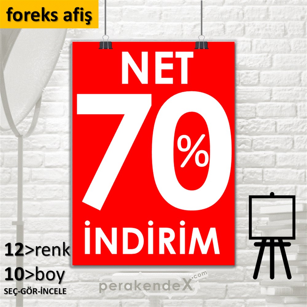 Net İndirim %70 SERT PLASTİK POSTER,  AFİŞ -dikdörtgen,tek yön baskı