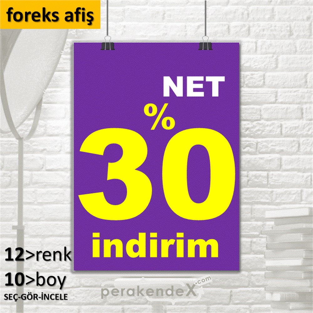 net yüzde 30 indirim SERT PLASTİK POSTER -dikdörtgen,tek yön baskı
