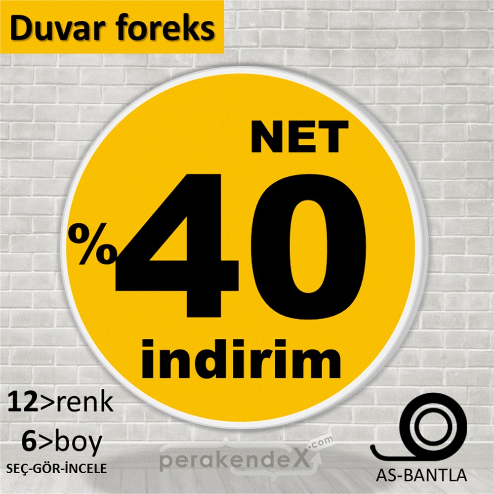 net yüzde 40 indirim SERT PLASTİK POSTER -oval,tek yön baskı
