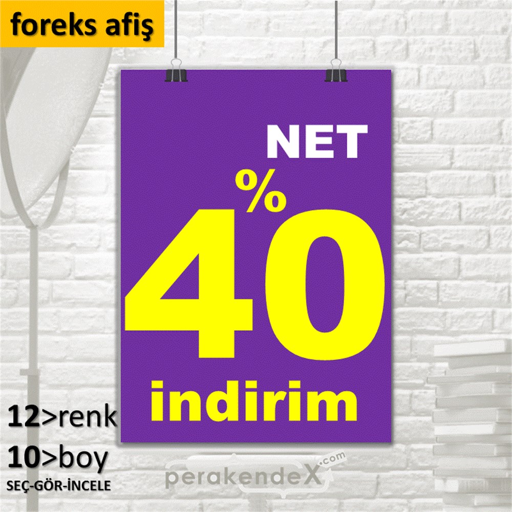 net yüzde 40 indirim SERT PLASTİK POSTER -dikdörtgen,tek yön baskı