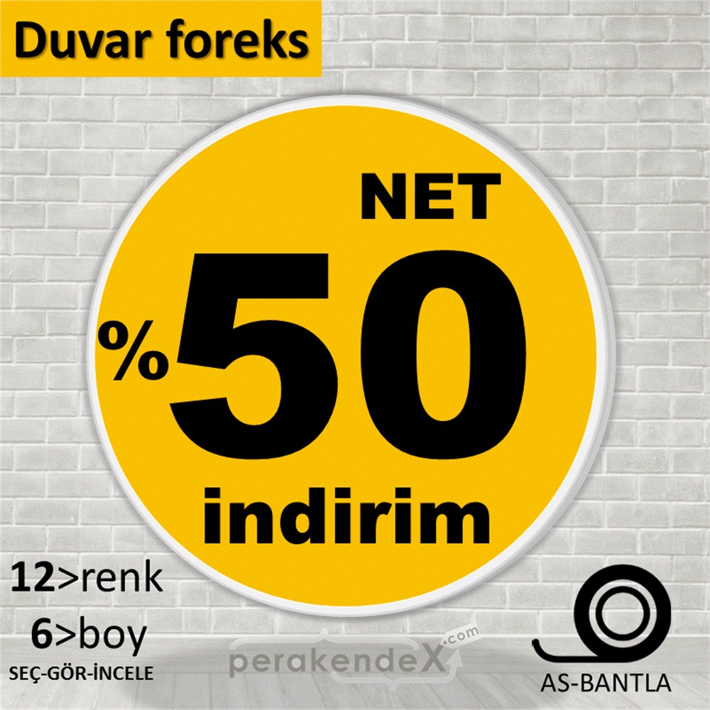 net yüzde 50 indirim SERT PLASTİK POSTER -oval,tek yön baskı