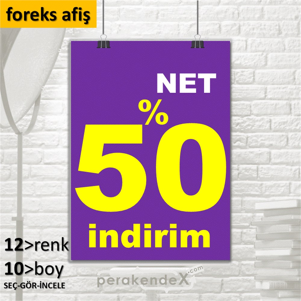 net yüzde 50 indirim SERT PLASTİK POSTER -dikdörtgen,tek yön baskı