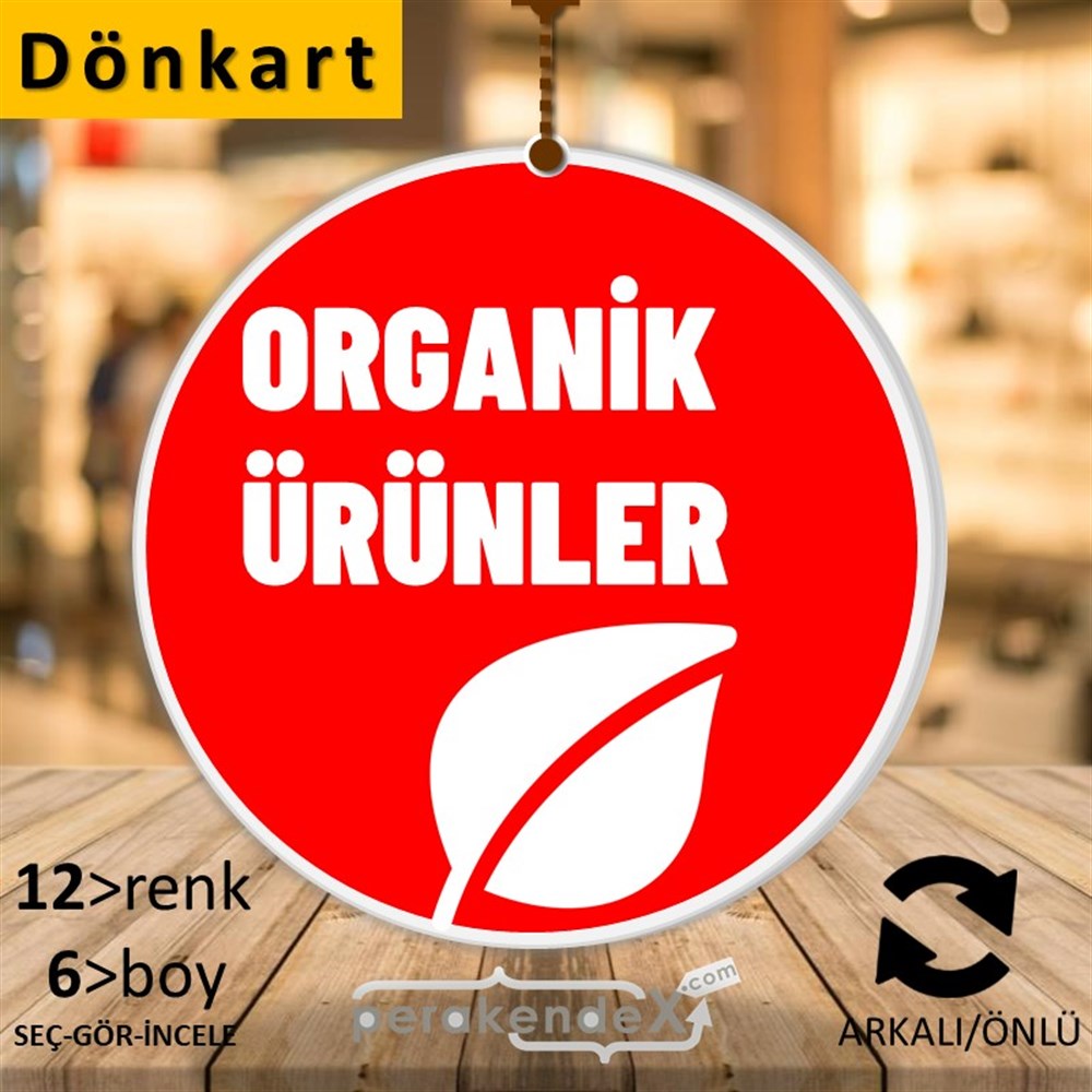 Organik Ürün Çeşitleri DÖNKART -oval,çift yön baskıdön-kart