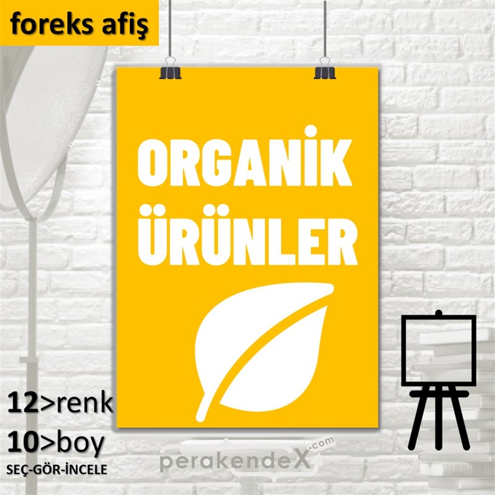 Organik Ürün Çeşitleri SERT PLASTİK POSTER,  AFİŞ -dikdörtgen,tek yön baskısert plastik poster,  afiş