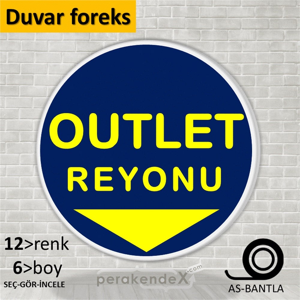 outlet reyonu SERT PLASTİK POSTER -oval,tek yön baskı