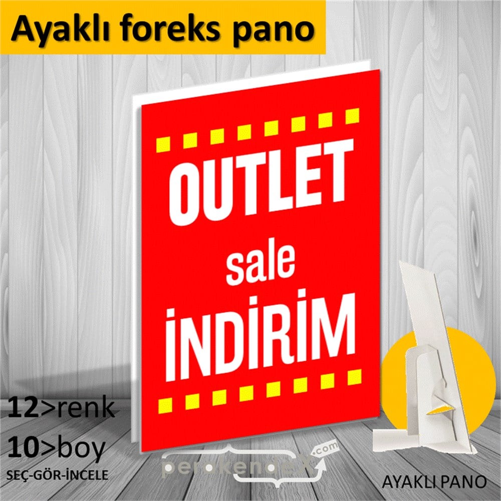 outlet sale indirim AYAKLI REKLAM PANOSU -dikdörtgen,tek yön baskı
