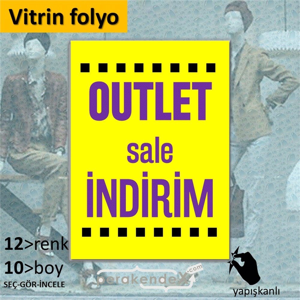 outlet sale indirim CAMA YAPIŞAN FOLYO -dikdörtgen,tek yön baskı