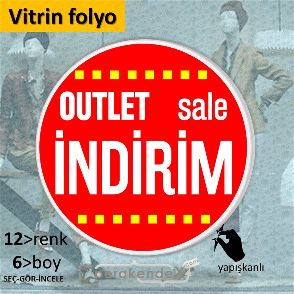 outlet sale indirim CAMA YAPIŞAN FOLYO -oval,tek yön baskı