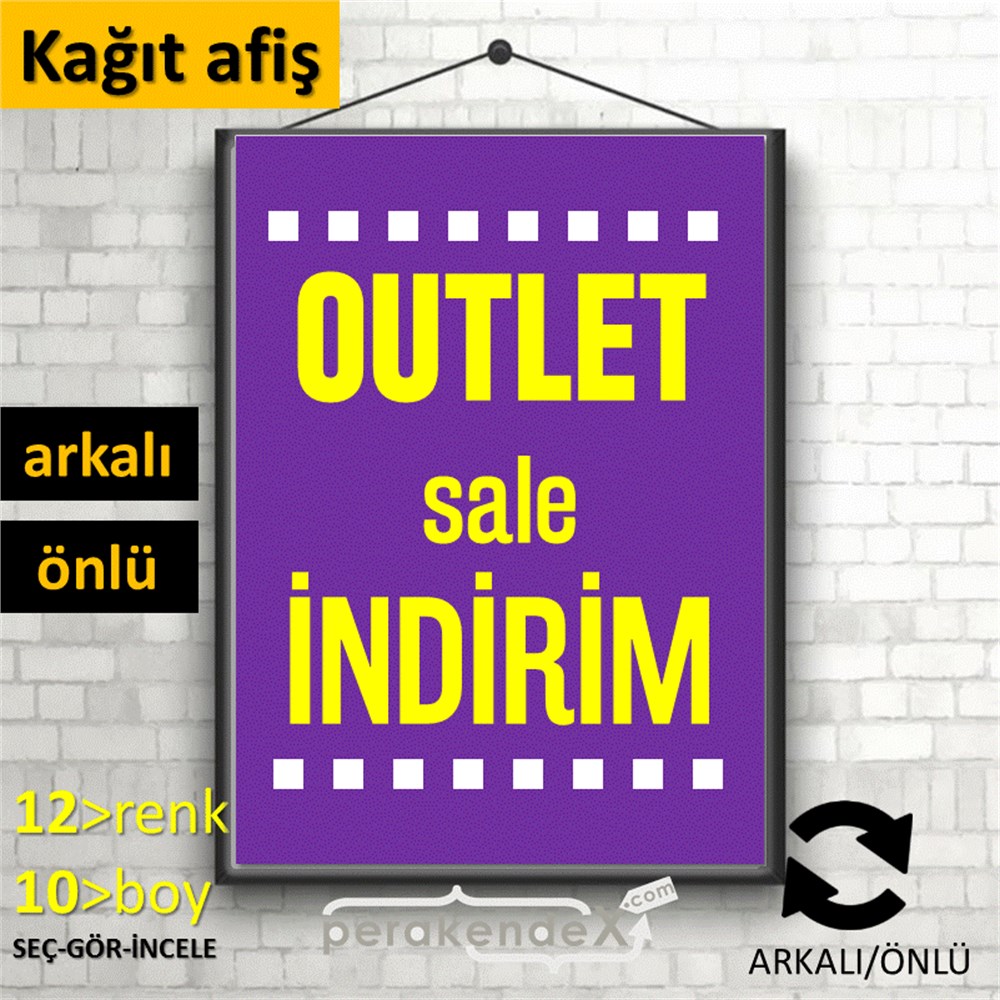 outlet sale indirim POSTERİ -dikdörtgen,çift yön baskı