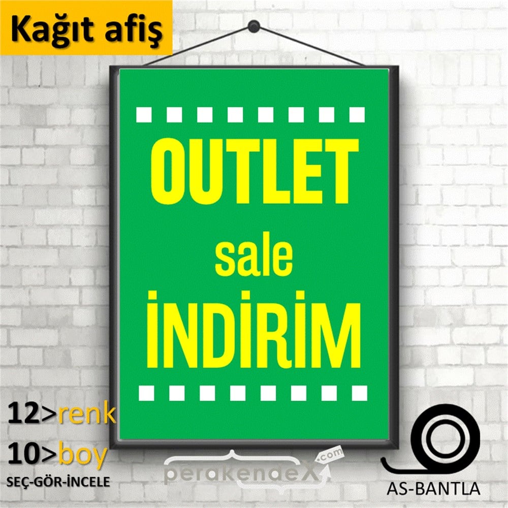 outlet sale indirim POSTERİ -dikdörtgen,tek yön baskı