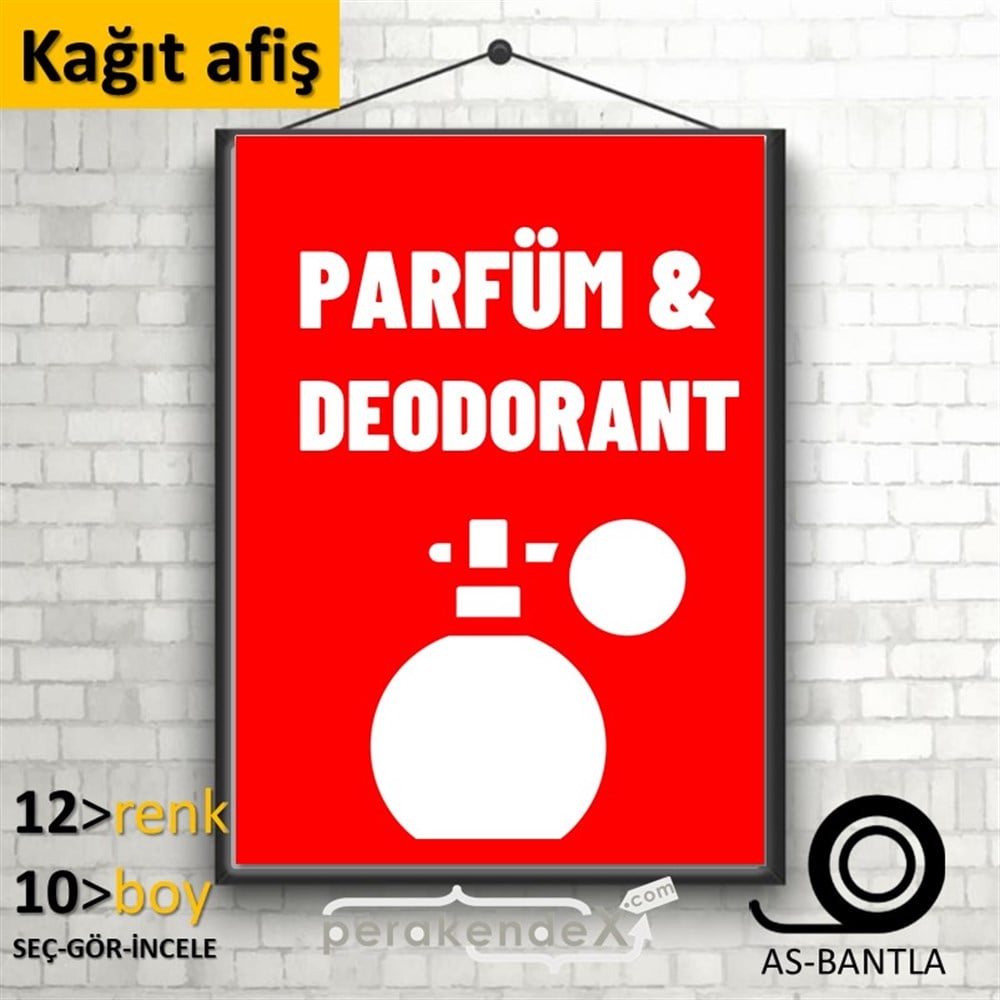 Parfüm Deodorant Çeşitleri KAĞIT POSTER,  AFİŞ -dikdörtgen,tek yön baskıkağıt poster,  afiş