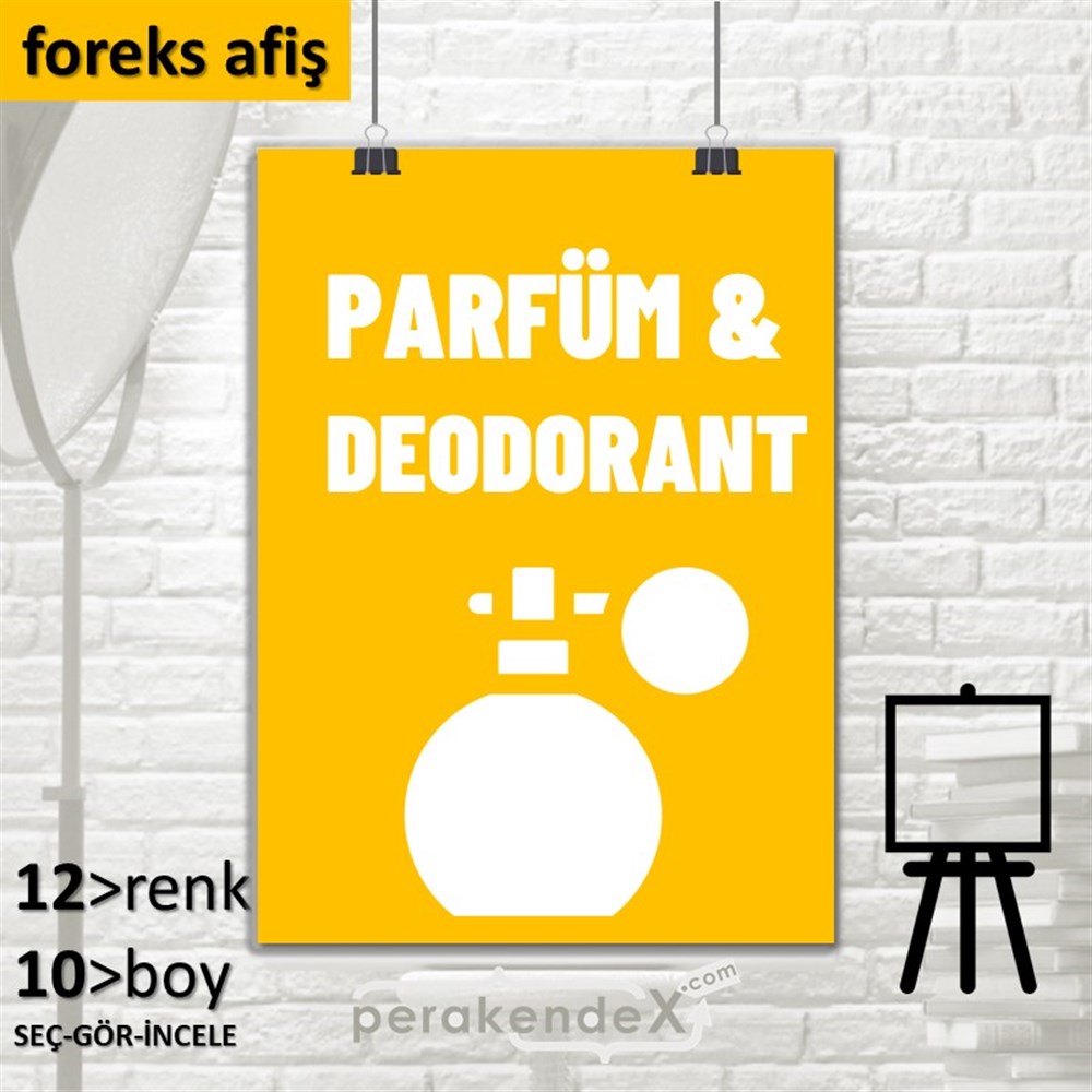 Parfüm Deodorant Çeşitleri SERT PLASTİK POSTER,  AFİŞ -dikdörtgen,tek yön baskısert plastik poster,  afiş