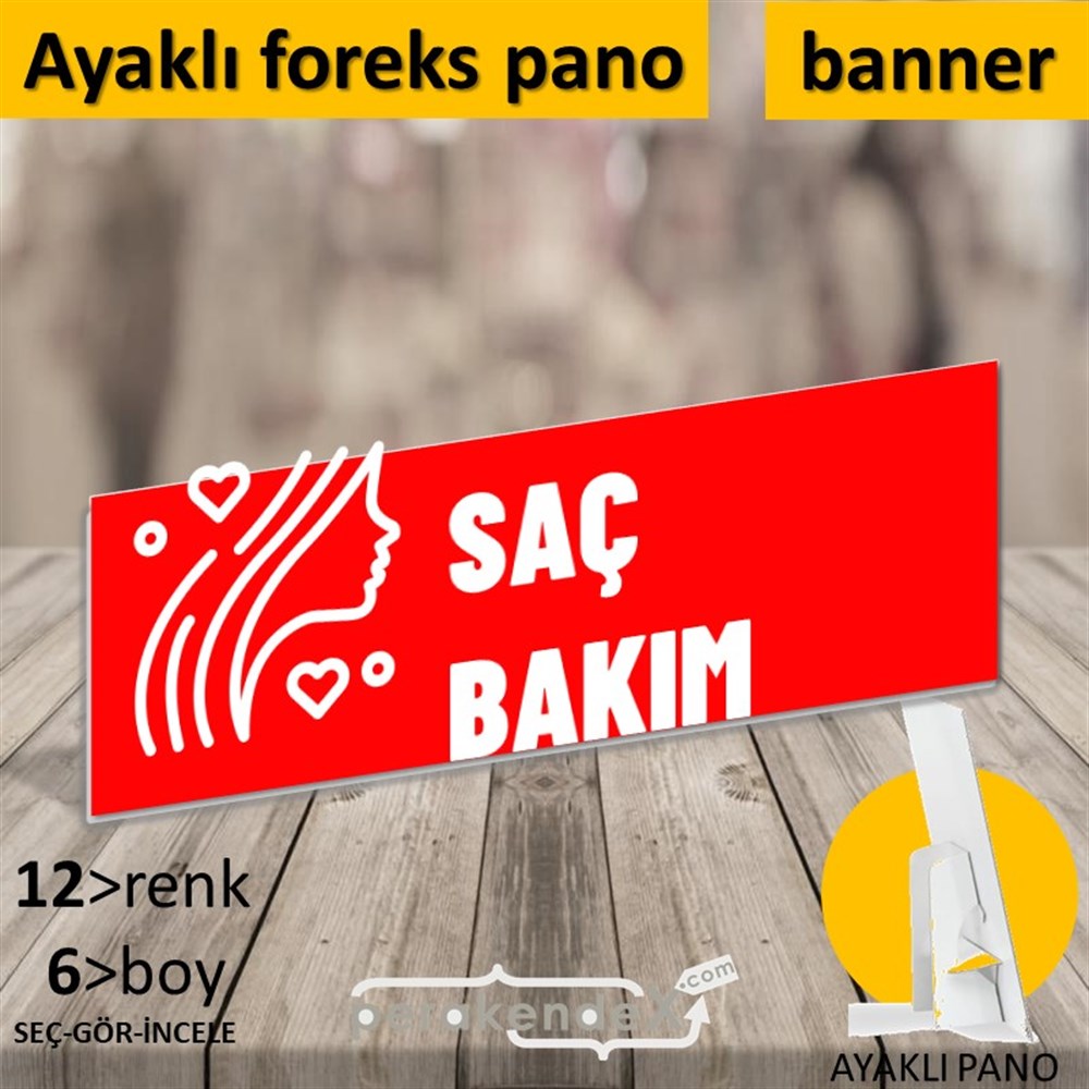 Saç Bakım Ürün Yazısı KARTON AYAKLI POSTER,  PANO (BANNER) -dikdörtgen,tek yön baskıkarton ayaklı poster,  pano