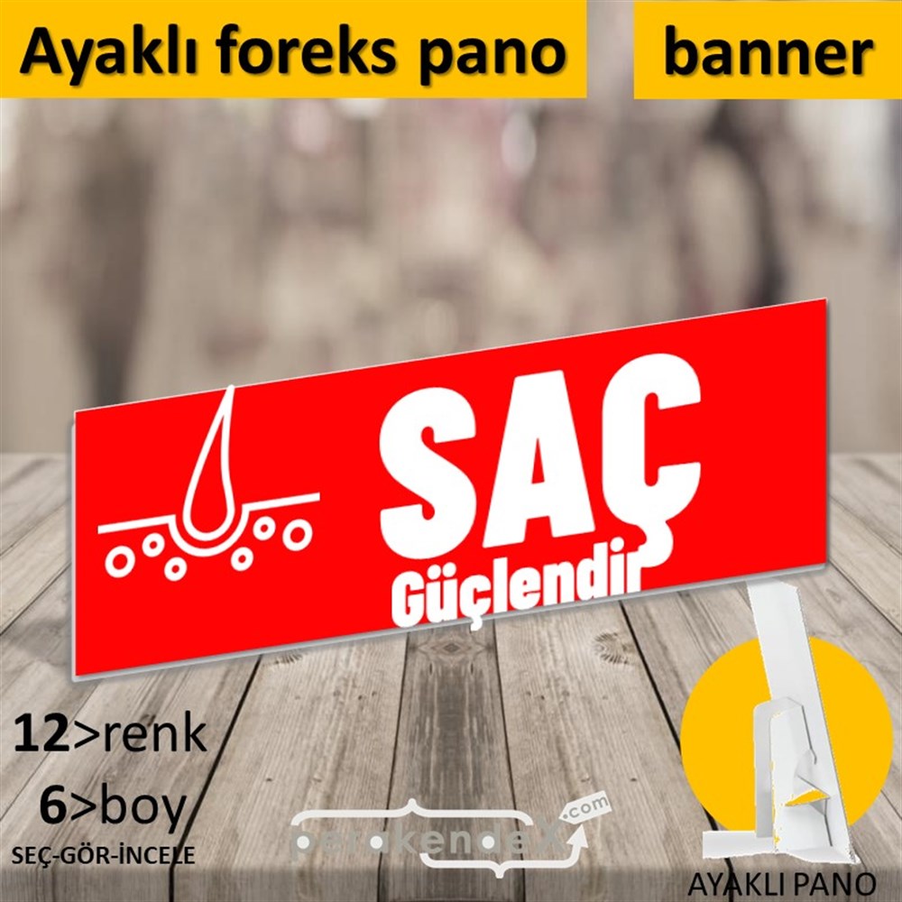Saç Güçlendir Ürün Çeşitleri KARTON AYAKLI POSTER,  PANO (BANNER) -dikdörtgen,tek yön baskıkarton ayaklı poster,  pano