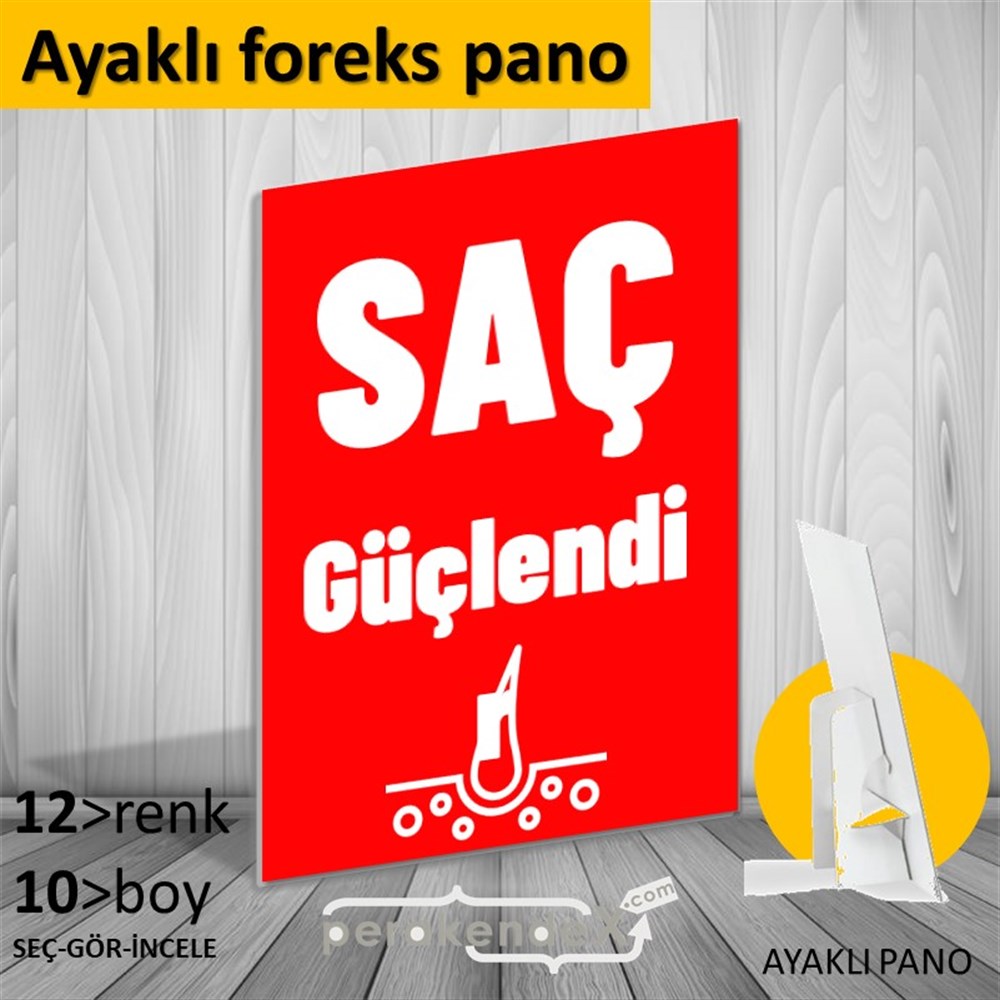 Saç Güçlendir Ürün Çeşitleri KARTON AYAKLI POSTER,  PANO -dikdörtgen,tek yön baskıkarton ayaklı poster,  pano
