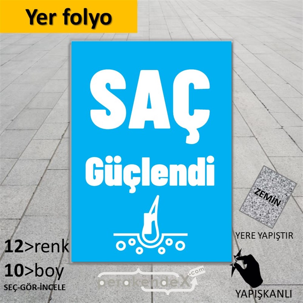Saç Güçlendir Ürün Çeşitleri YER - ZEMİN FOLYO,  VİNİL -dikdörtgen,tek yön baskıyer - zemin folyo,  vinil