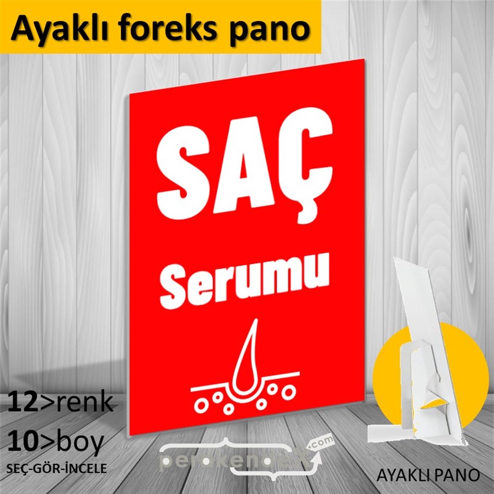 Saç Serumu Ürün Çeşitleri KARTON AYAKLI POSTER,  PANO -dikdörtgen,tek yön baskıkarton ayaklı poster,  pano