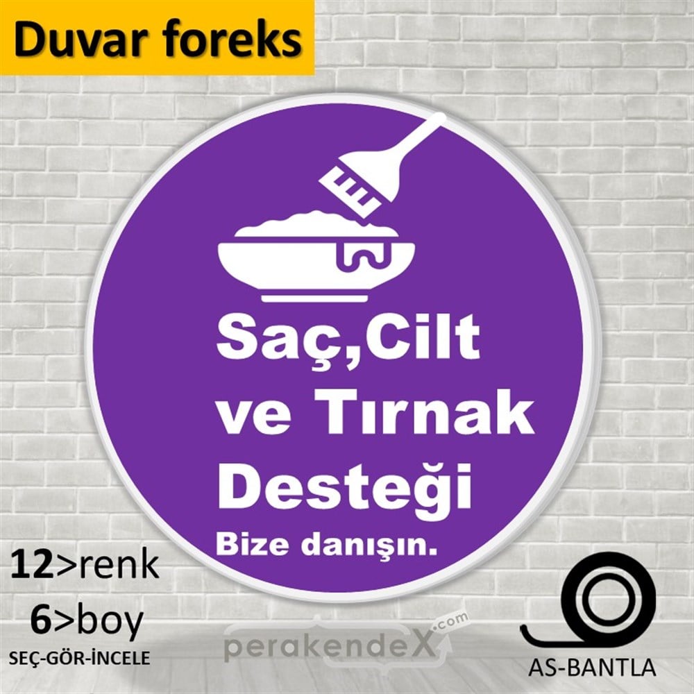 Saç,Cilt Ve Tırnak Desteği SERT PLASTİK POSTER,  AFİŞ -oval,tek yön baskısert plastik poster,  afiş