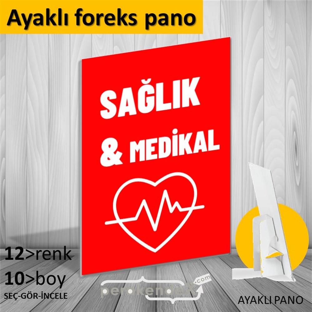 Sağlık Medikal Ürün Çeşitleri KARTON AYAKLI POSTER,  PANO -dikdörtgen,tek yön baskıkarton ayaklı poster,  pano