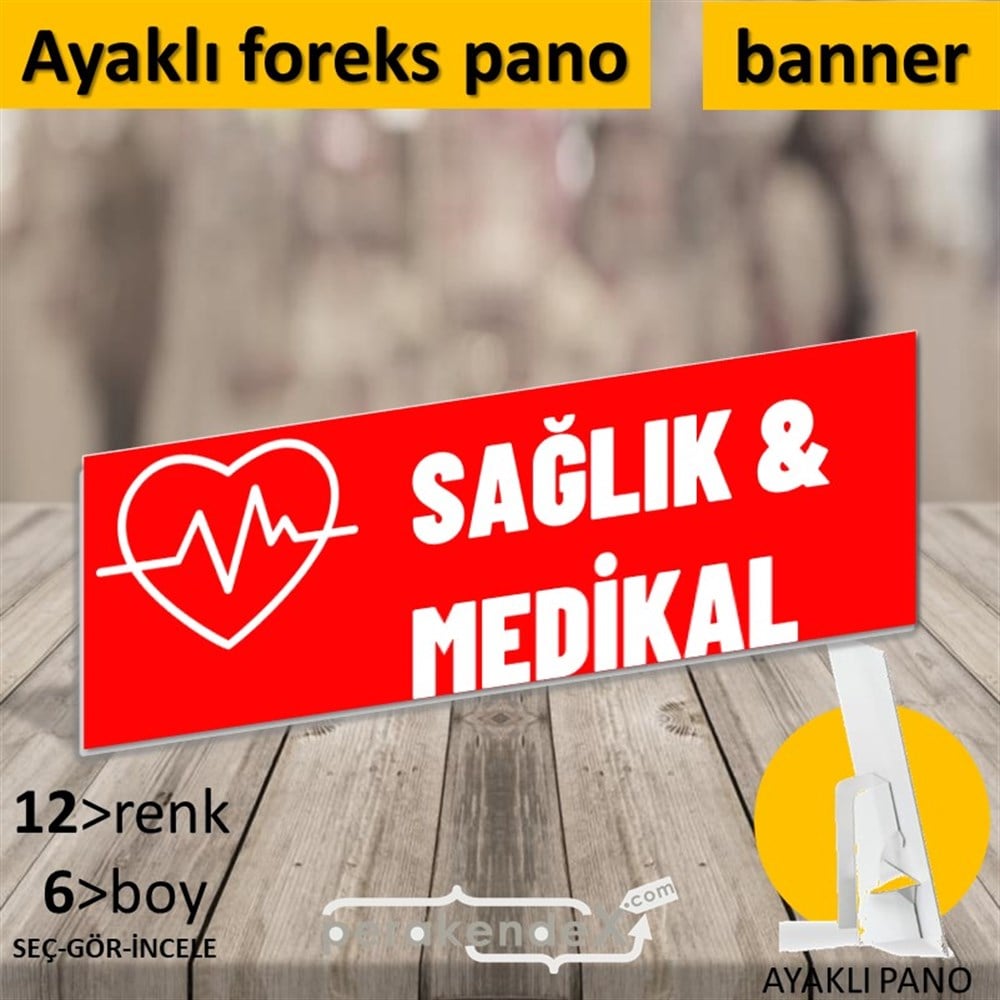 Sağlık Medikal Ürün Çeşitleri KARTON AYAKLI POSTER,  PANO (BANNER) -dikdörtgen,tek yön baskıkarton ayaklı poster,  pano