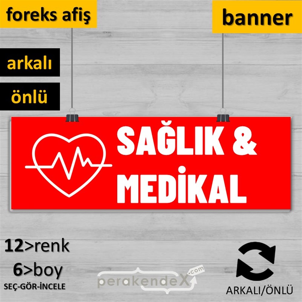 Sağlık Medikal Ürün Çeşitleri SERT PLASTİK POSTER,  AFİŞ (BANNER) -dikdörtgen,çift yön baskısert plastik poster,  afiş