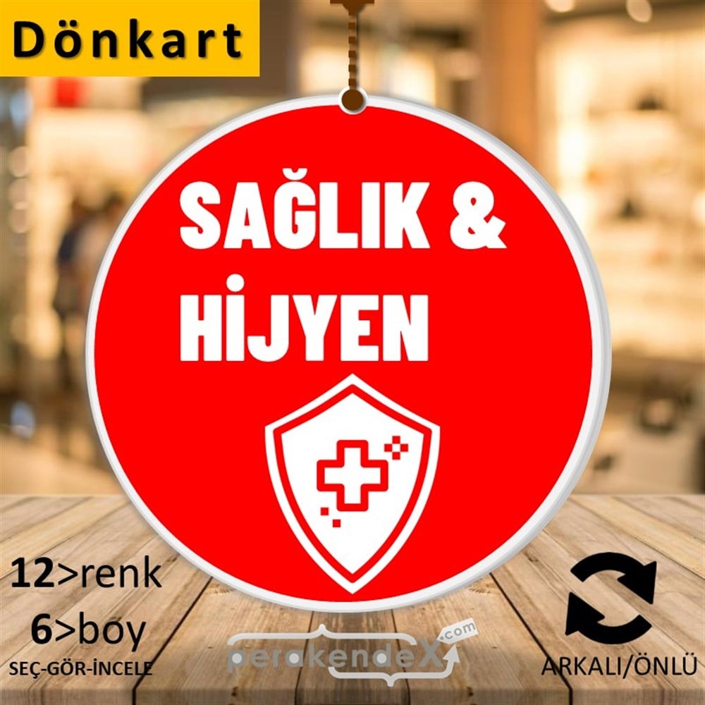 Sağlık Ve Hijyen Ürünleri DÖNKART -oval,çift yön baskıdön-kart