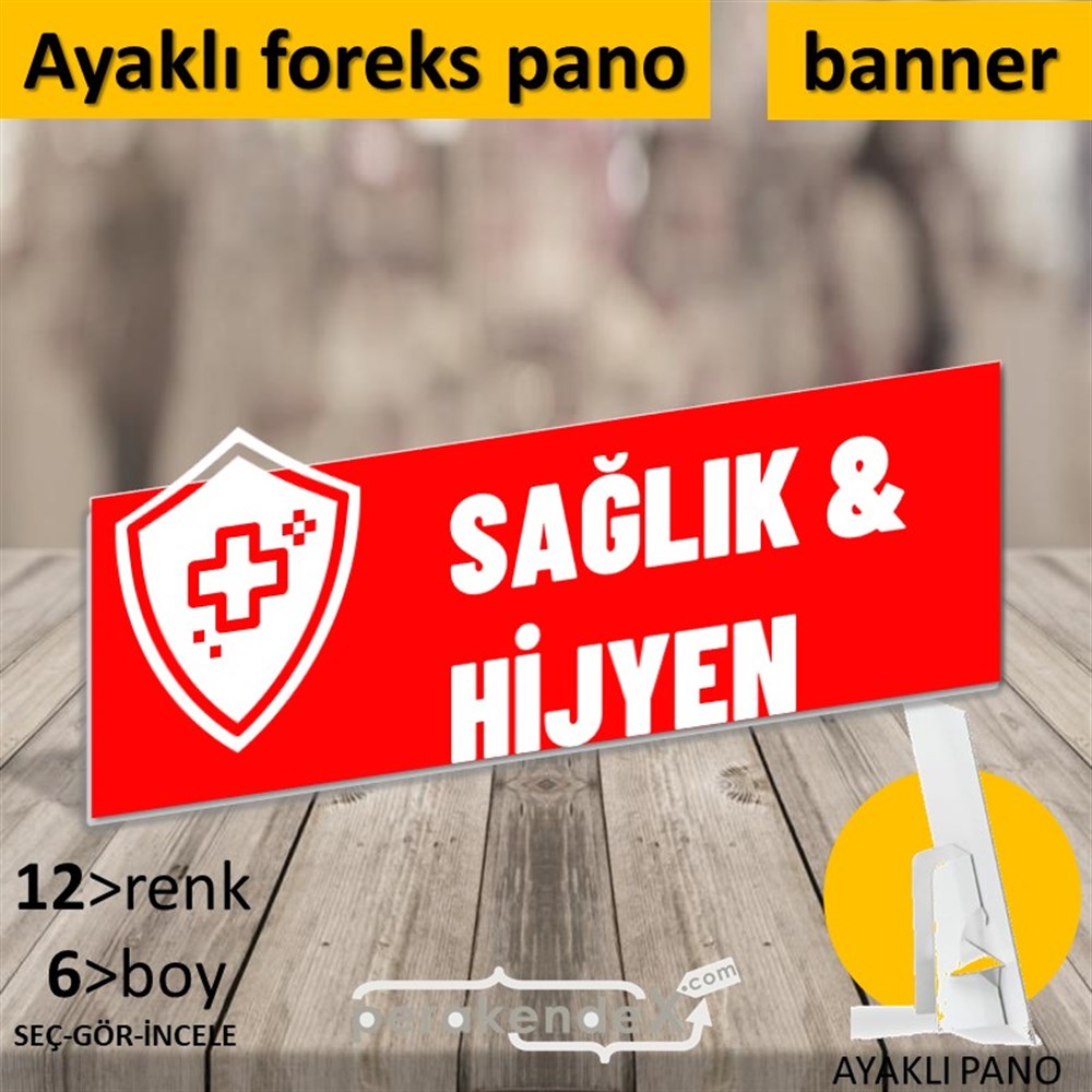 Sağlık Ve Hijyen Ürünleri KARTON AYAKLI POSTER,  PANO (BANNER) -dikdörtgen,tek yön baskıkarton ayaklı poster,  pano