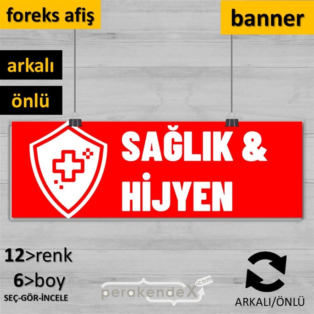 Sağlık Ve Hijyen Ürünleri SERT PLASTİK POSTER,  AFİŞ (BANNER) -dikdörtgen,çift yön baskısert plastik poster,  afiş