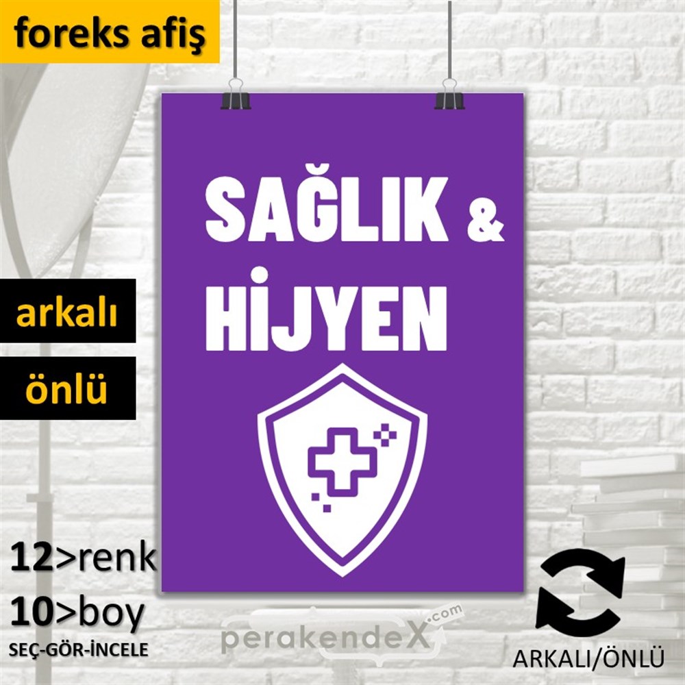 Sağlık Ve Hijyen Ürünleri SERT PLASTİK POSTER,  AFİŞ -dikdörtgen,çift yön baskısert plastik poster,  afiş