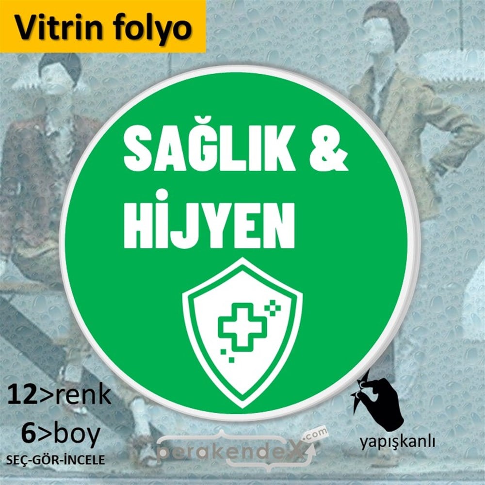 Sağlık Ve Hijyen Ürünleri VİTRİN - CAM FOLYO,  VİNİL -oval,tek yön baskıvitrin - cam folyo,  vinil