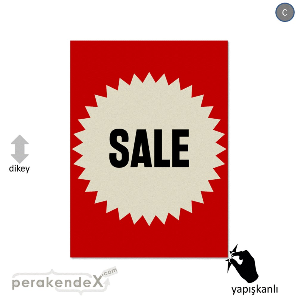 sale * CAMA YAPIŞAN FOLYO -dikdörtgen,tek yön baskı
