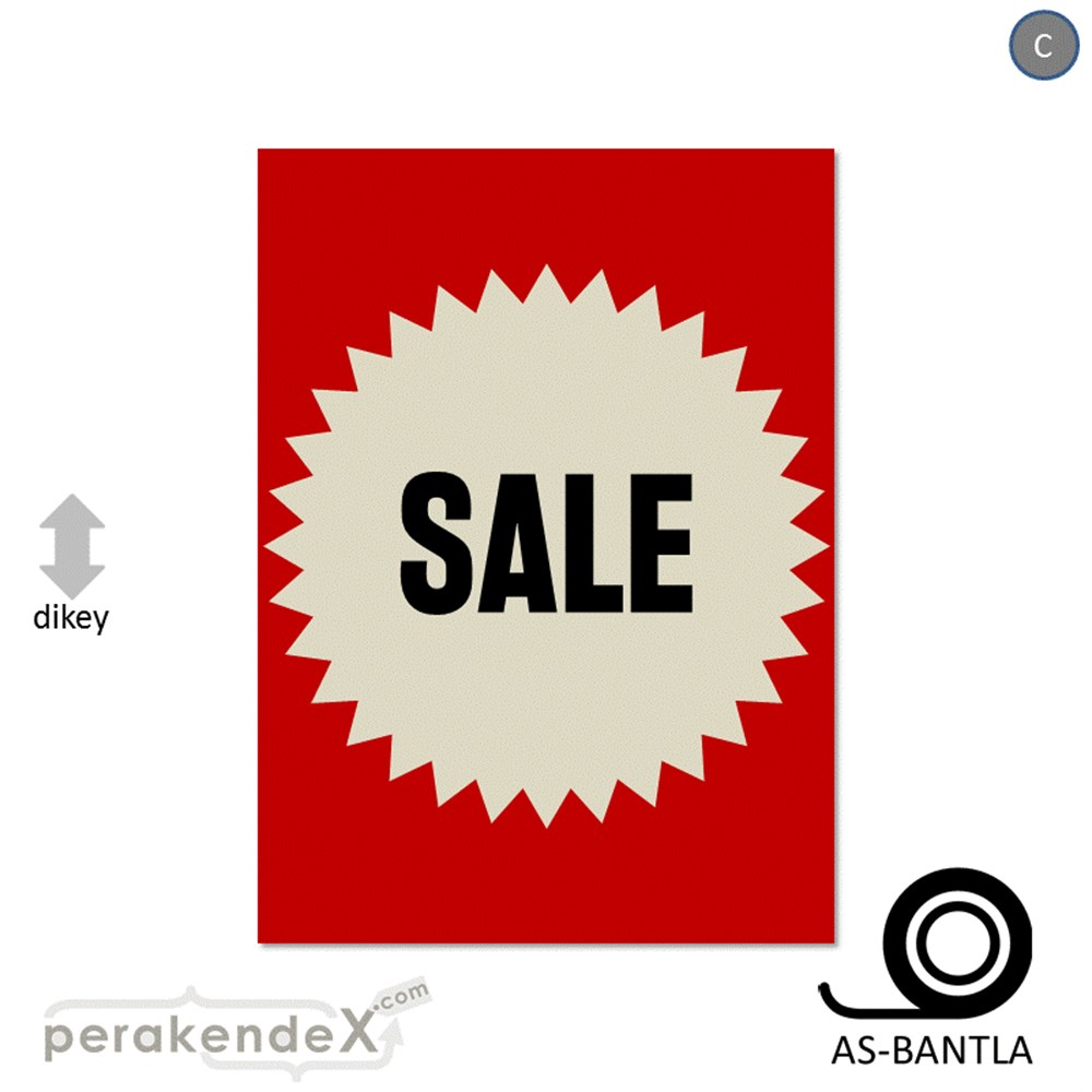 sale * POSTERİ -dikdörtgen,tek yön baskı