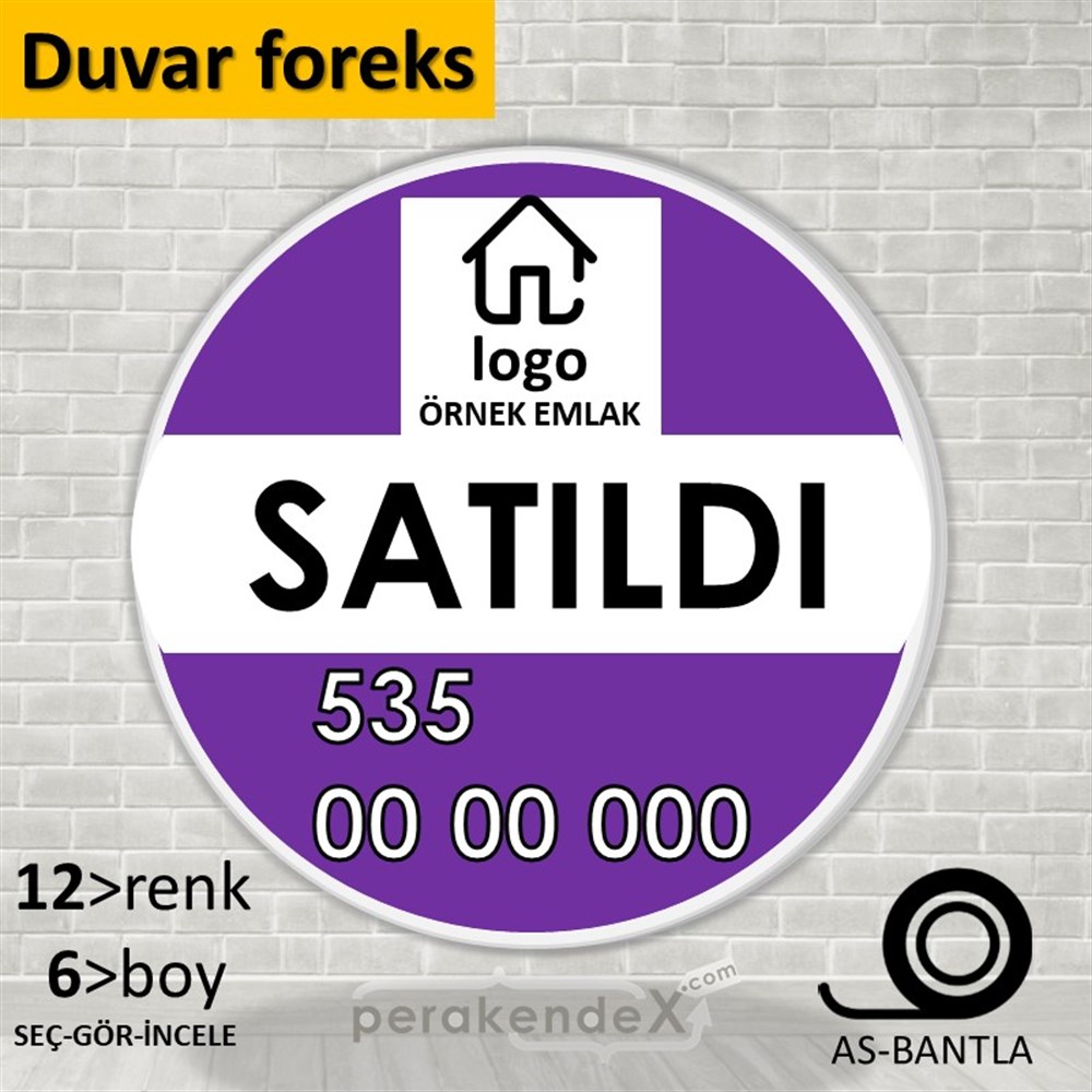Satıldı Yazısı 001 SERT PLASTİK POSTER,  AFİŞ -oval,tek yön baskısert plastik poster,  afiş