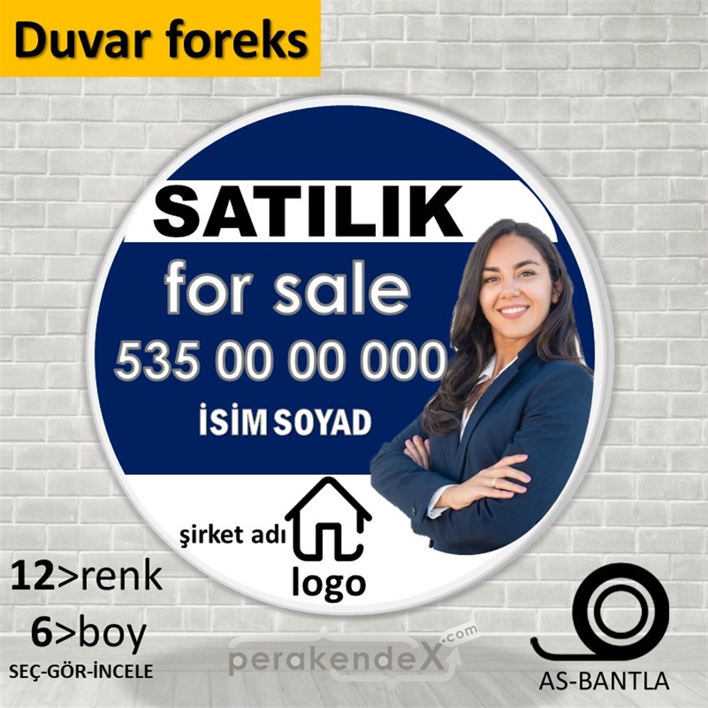 Satılık Yazısı 002 SERT PLASTİK POSTER,  AFİŞ -oval,tek yön baskısert plastik poster,  afiş