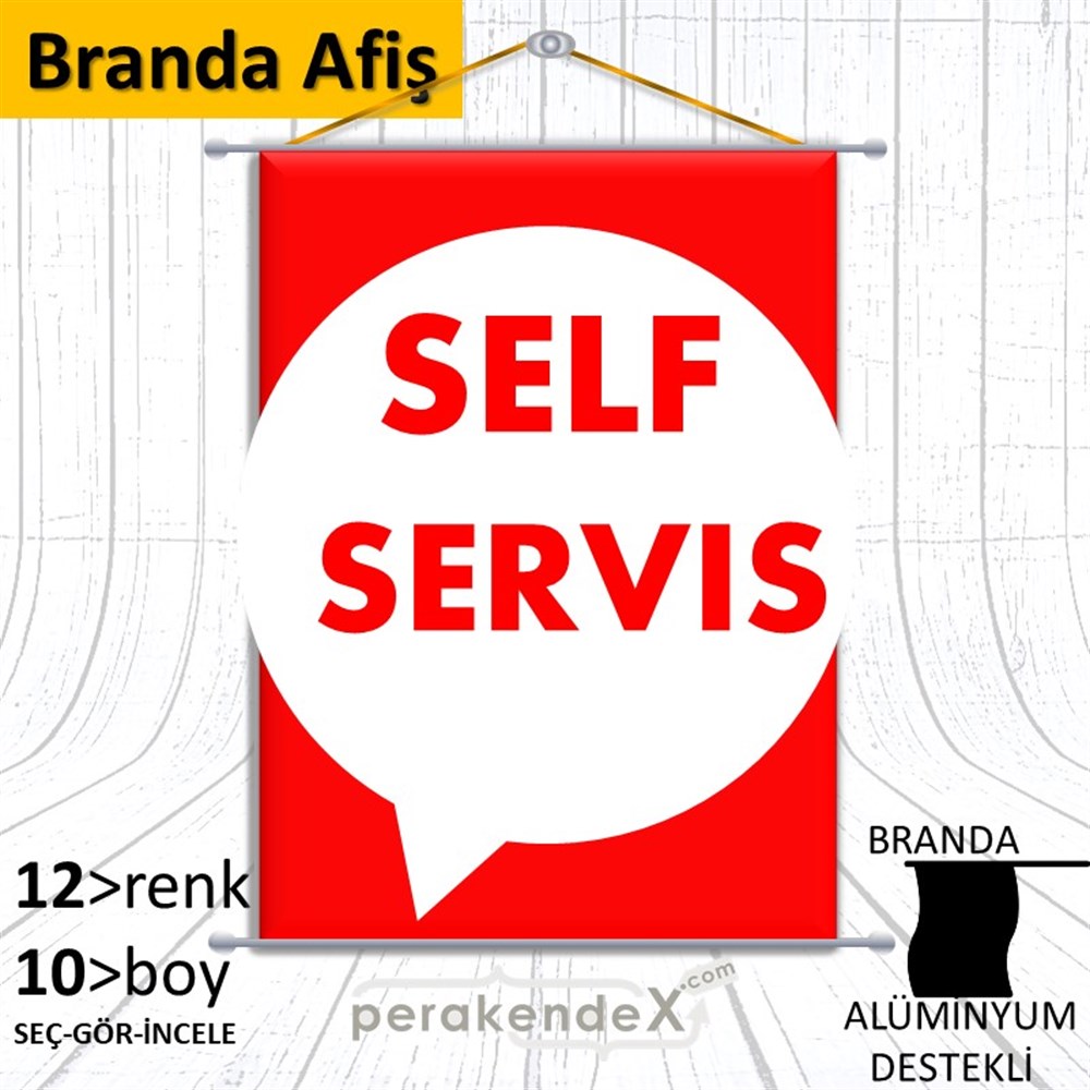 Self Servis Hizmet BRANDA POSTER,  AFİŞ -dikdörtgen,tek yön baskıbranda poster,  afiş