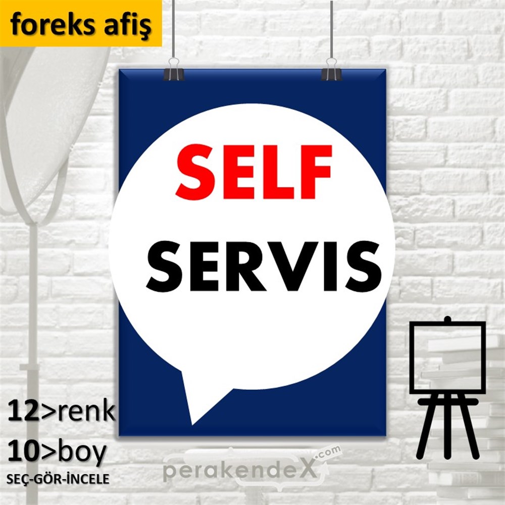 Self Servis Hizmet SERT PLASTİK POSTER,  AFİŞ -dikdörtgen,tek yön baskısert plastik poster,  afiş