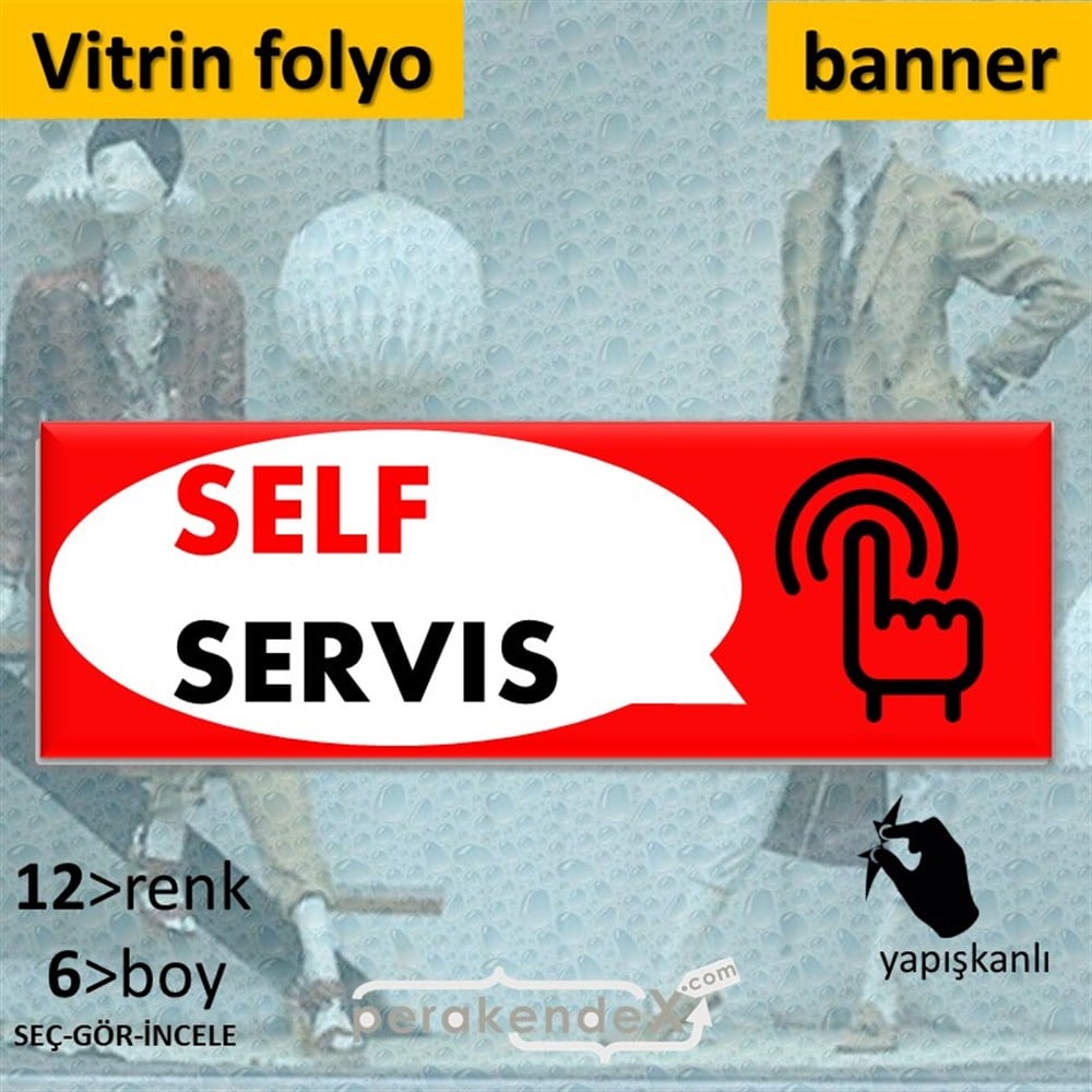 Self Servis Hizmet VİTRİN, CAM FOLYO,  VİNİL (BANNER) -dikdörtgen,tek yön baskıvitrin - cam folyo,  vinil