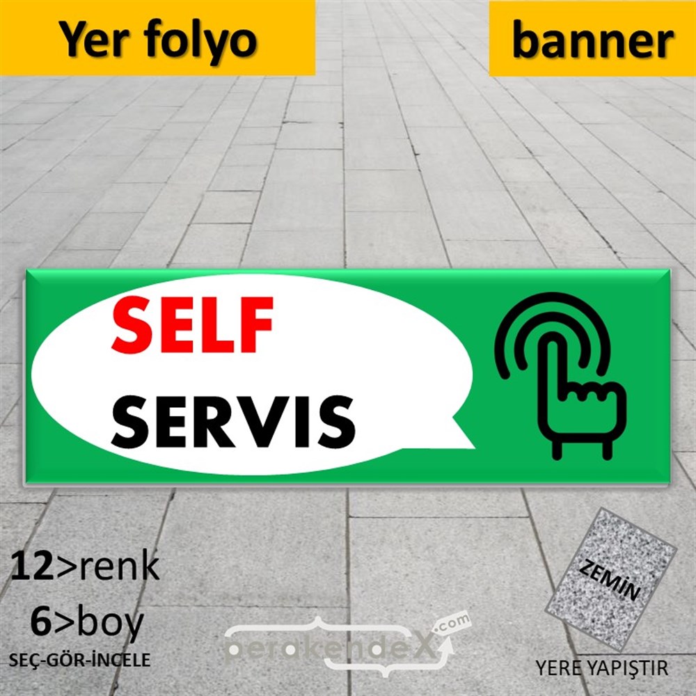 Self Servis Hizmet YER - ZEMİN FOLYO,  VİNİL (BANNER) -dikdörtgen,tek yön baskıyer - zemin folyo,  vinil
