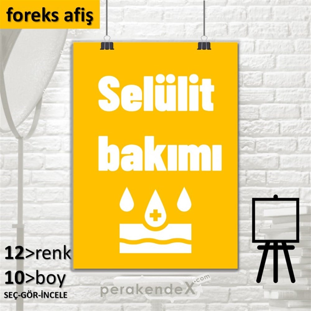 Selülit Bakımı Yazısı SERT PLASTİK POSTER,  AFİŞ -dikdörtgen,tek yön baskısert plastik poster,  afiş