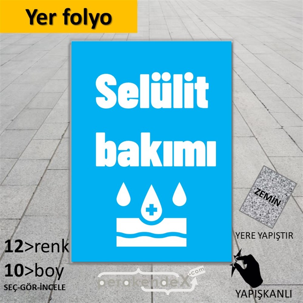 Selülit Bakımı Yazısı YER - ZEMİN FOLYO,  VİNİL -dikdörtgen,tek yön baskıyer - zemin folyo,  vinil